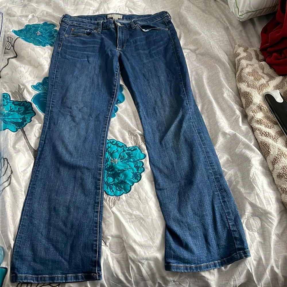Banana republic blue jeans.
